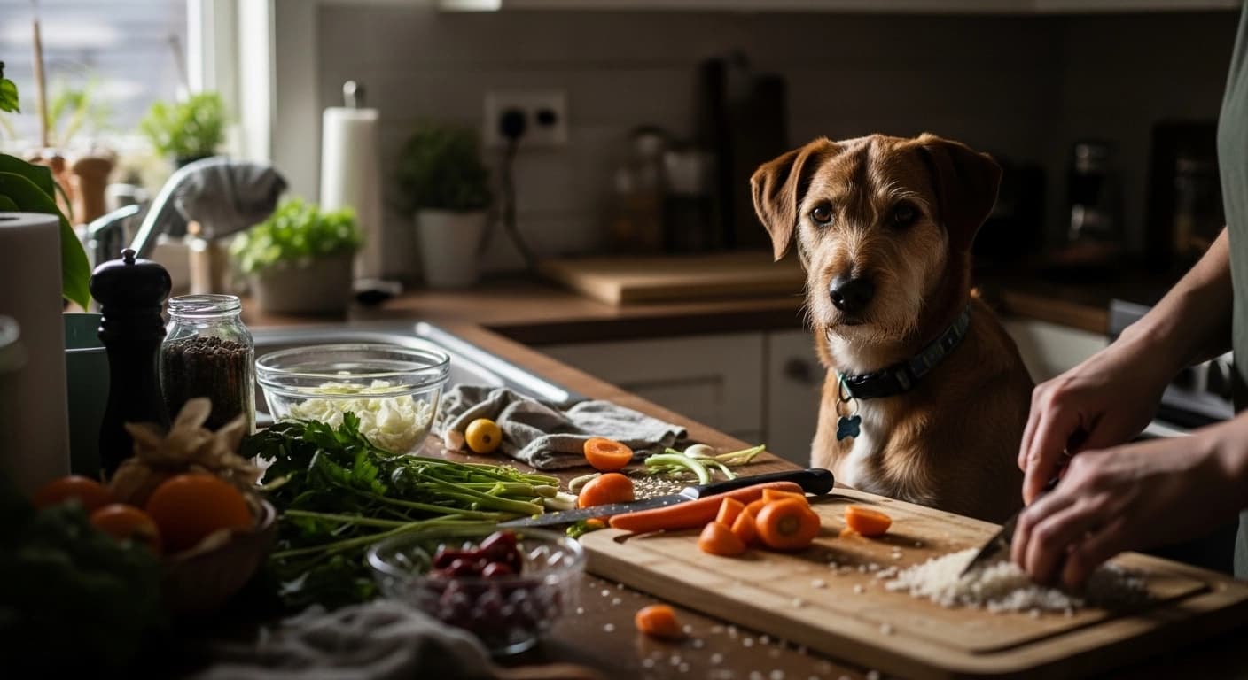 Dog being examined by vet