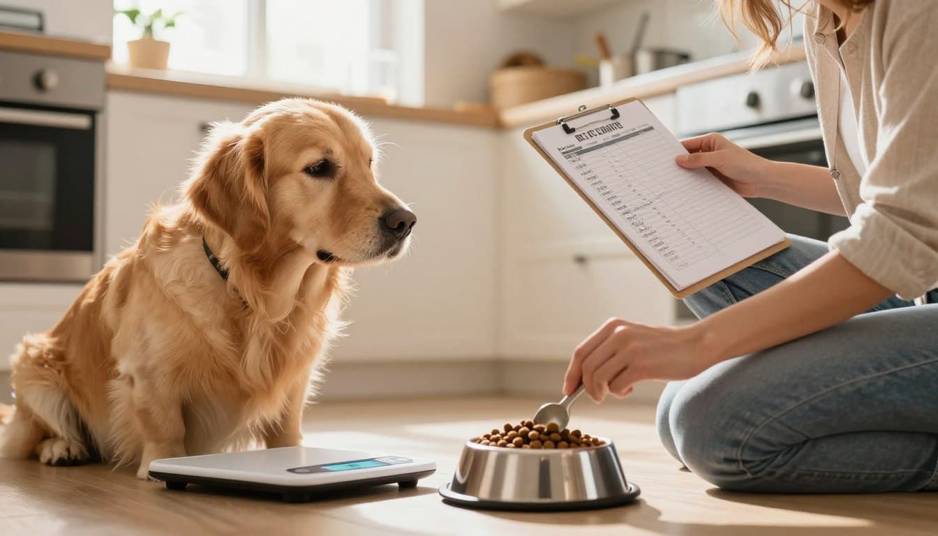 calculating dog food serving size