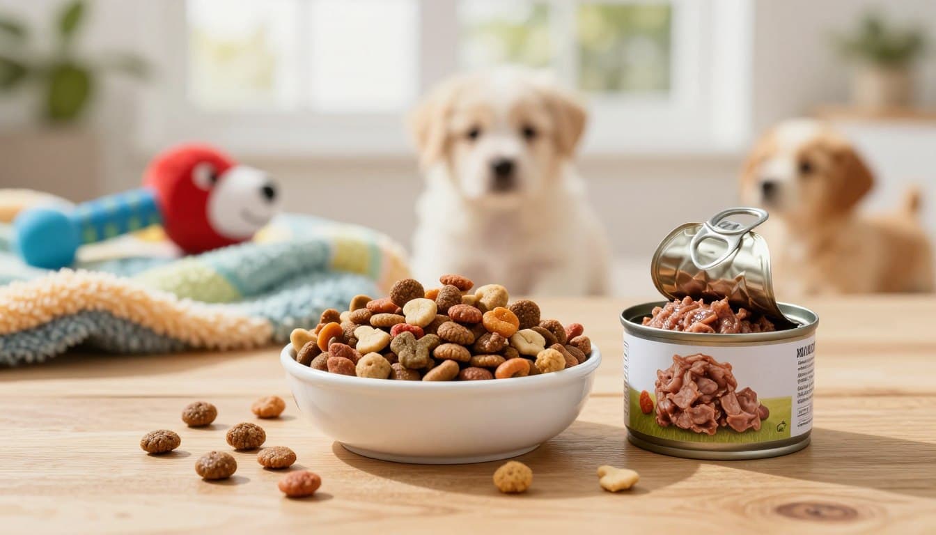 high protein dry puppy food and wet dog food for puppies